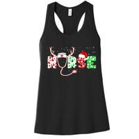 Cute Christmas Nurse Logo Women's Racerback Tank