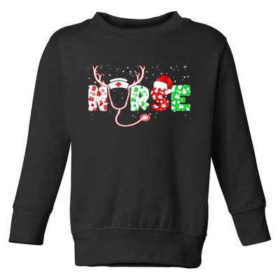 Cute Christmas Nurse Logo Toddler Sweatshirt