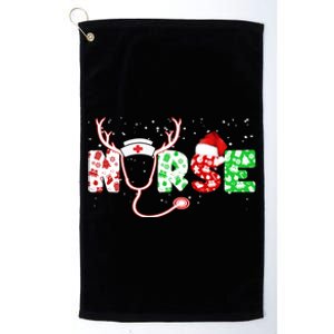 Cute Christmas Nurse Logo Platinum Collection Golf Towel