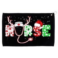 Cute Christmas Nurse Logo Grommeted Golf Towel