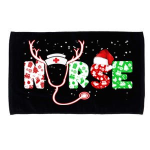 Cute Christmas Nurse Logo Microfiber Hand Towel