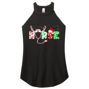 Cute Christmas Nurse Logo Women's Perfect Tri Rocker Tank