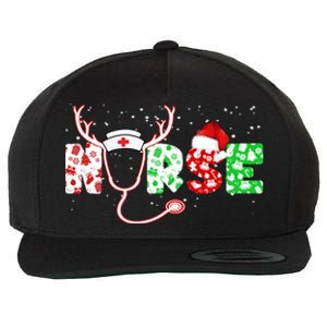 Cute Christmas Nurse Logo Wool Snapback Cap