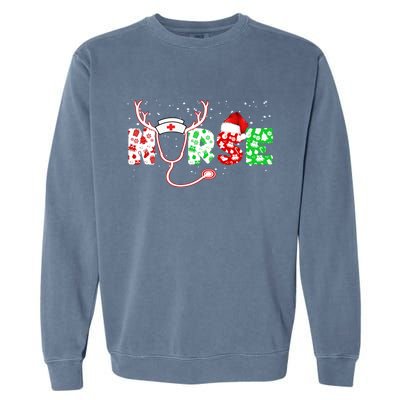 Cute Christmas Nurse Logo Garment-Dyed Sweatshirt