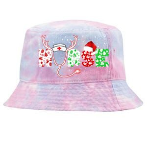 Cute Christmas Nurse Logo Tie-Dyed Bucket Hat