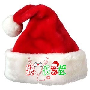 Cute Christmas Nurse Logo Premium Christmas Santa Hat