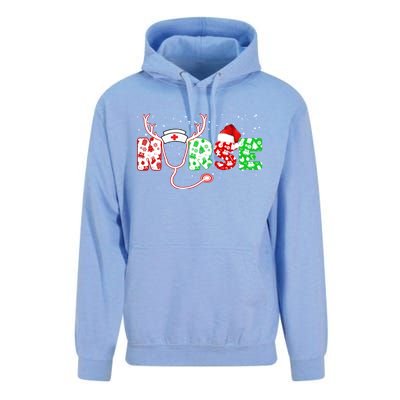 Cute Christmas Nurse Logo Unisex Surf Hoodie