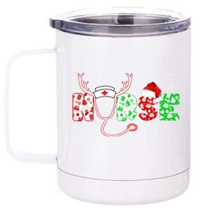 Cute Christmas Nurse Logo 12 oz Stainless Steel Tumbler Cup