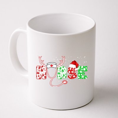 Cute Christmas Nurse Logo Coffee Mug