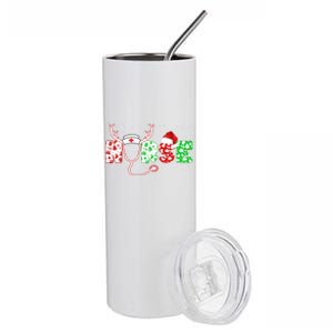 Cute Christmas Nurse Logo Stainless Steel Tumbler