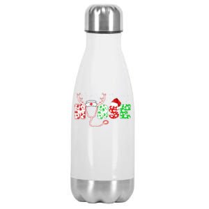 Cute Christmas Nurse Logo Stainless Steel Insulated Water Bottle