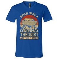 Conservative Christian Noah Was A Conspiracy Theorist V-Neck T-Shirt