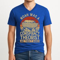 Conservative Christian Noah Was A Conspiracy Theorist V-Neck T-Shirt