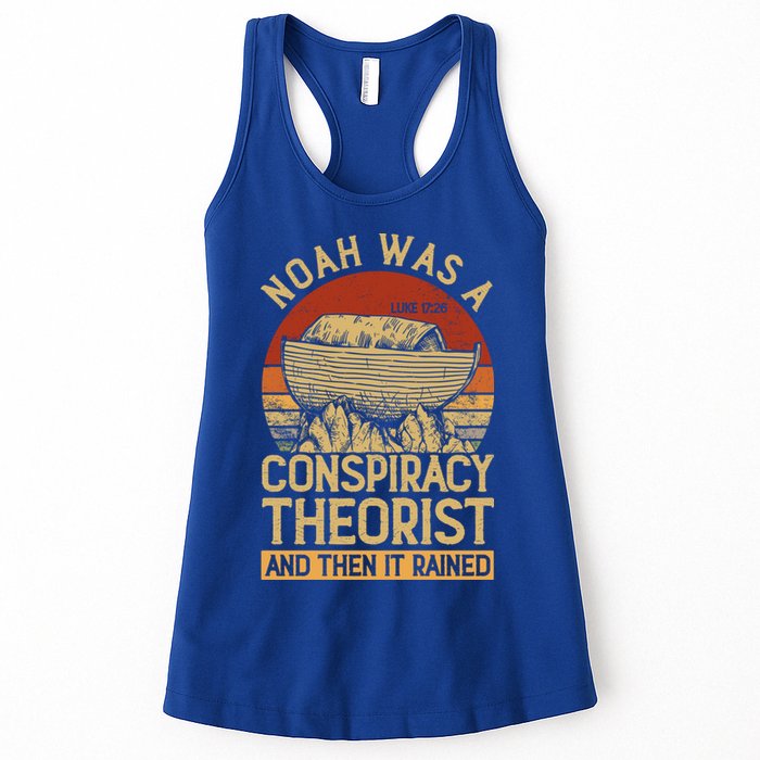 Conservative Christian Noah Was A Conspiracy Theorist Womens Tank Top