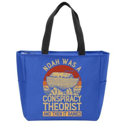 Conservative Christian Noah Was A Conspiracy Theorist Zip Tote Bag