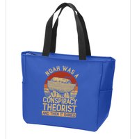 Conservative Christian Noah Was A Conspiracy Theorist Zip Tote Bag