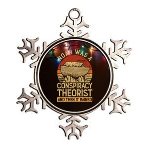 Conservative Christian Noah Was A Conspiracy Theorist Metallic Star Ornament