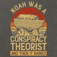 Conservative Christian Noah Was A Conspiracy Theorist Cotton Canvas Backpack
