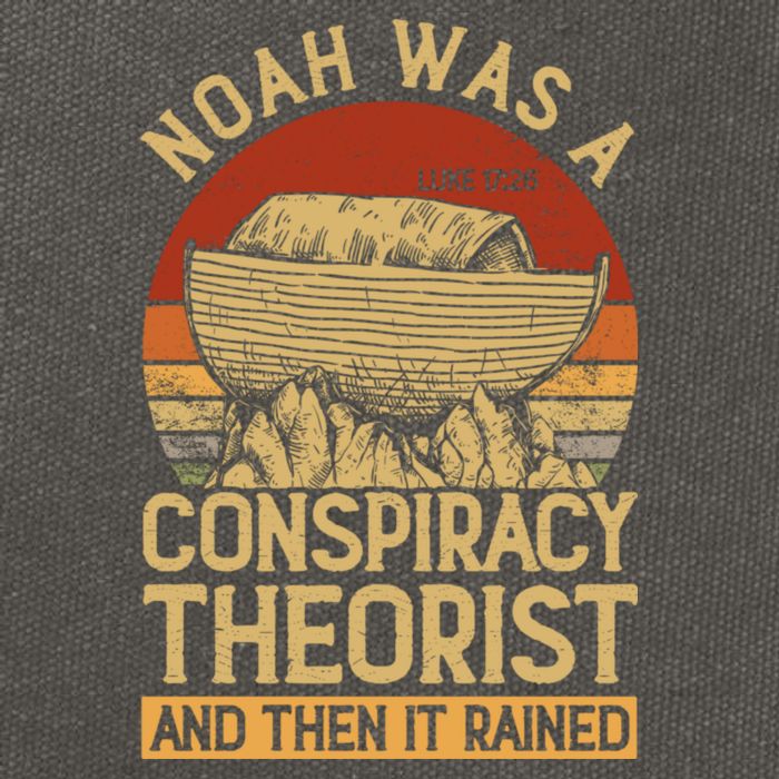 Conservative Christian Noah Was A Conspiracy Theorist Cotton Canvas Backpack