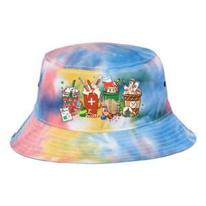 Christmas Coffee Nurse Xmas Nursing Gift Tie Dye Newport Bucket Hat