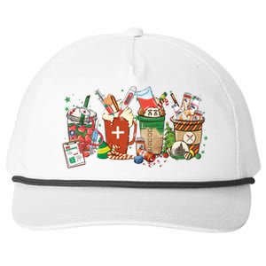 Christmas Coffee Nurse Xmas Nursing Gift Snapback Five-Panel Rope Hat