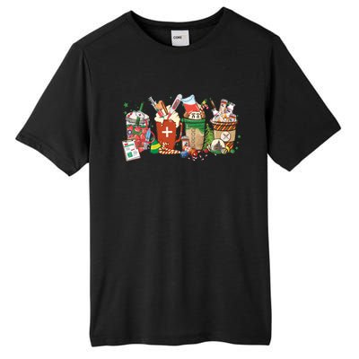 Christmas Coffee Nurse Xmas Nursing Gift Tall Fusion ChromaSoft Performance T-Shirt