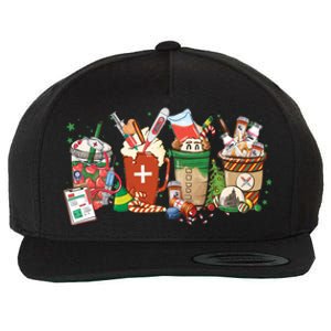 Christmas Coffee Nurse Xmas Nursing Gift Wool Snapback Cap