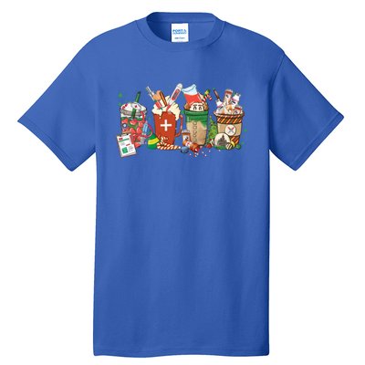 Christmas Coffee Nurse Xmas Nursing Gift Tall T-Shirt