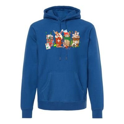 Christmas Coffee Nurse Xmas Nursing Gift Premium Hoodie