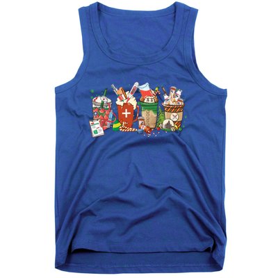 Christmas Coffee Nurse Xmas Nursing Gift Tank Top