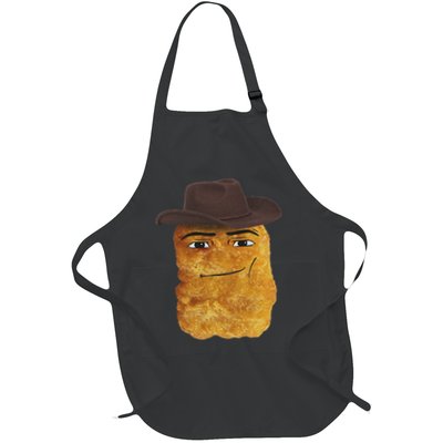 Cowboy Chicken Nugget Meme Full-Length Apron With Pockets