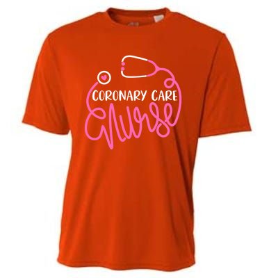 Coronary Care Nurse Gift Ccu Rn Cicu Cardiac Nursing Departt Gift Cooling Performance Crew T-Shirt