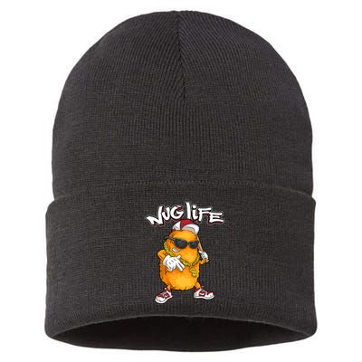 Cool Chicken Nugget Art For Chicken Nugget Lover Sustainable Knit Beanie