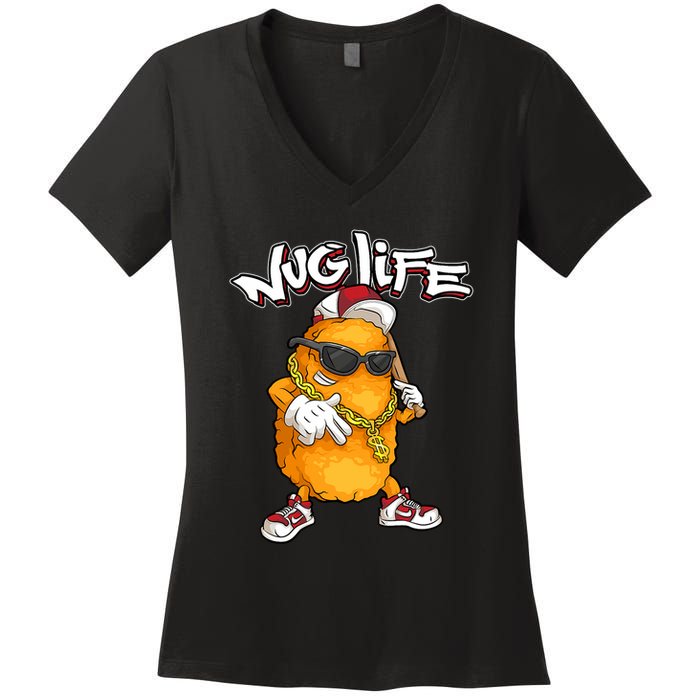 Cool Chicken Nugget Art For Chicken Nugget Lover Women's V-Neck T-Shirt