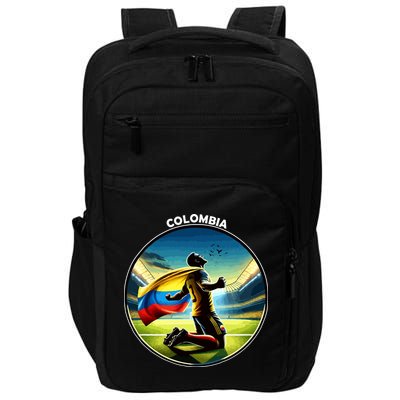 Cool Colombia National Soccer Team With Flag Impact Tech Backpack