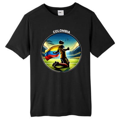 Cool Colombia National Soccer Team With Flag Tall Fusion ChromaSoft Performance T-Shirt