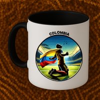 Cool Colombia National Soccer Team With Flag Mug