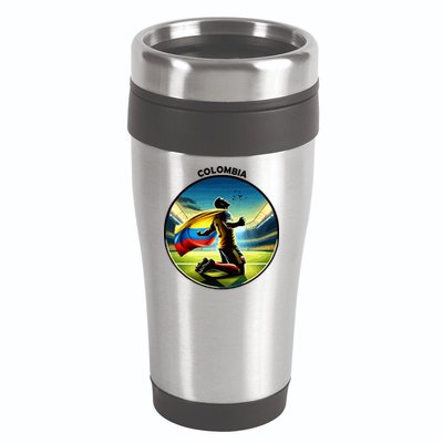 Cool Colombia National Soccer Team With Flag 16oz Travel Tumbler