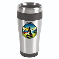 Cool Colombia National Soccer Team With Flag 16oz Travel Tumbler