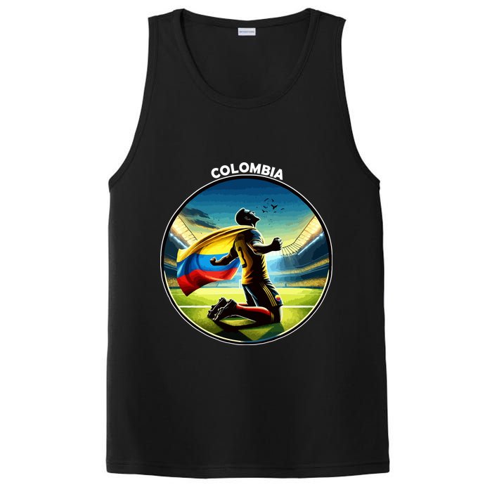 Cool Colombia National Soccer Team With Flag PosiCharge Competitor Tank