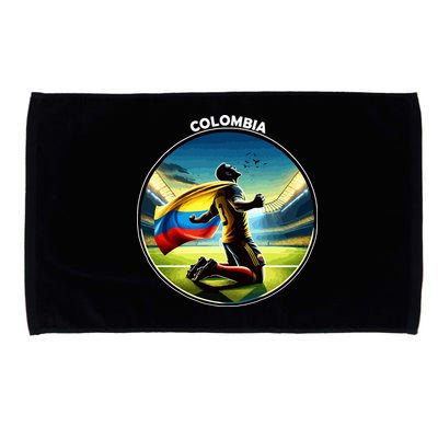 Cool Colombia National Soccer Team With Flag Microfiber Hand Towel