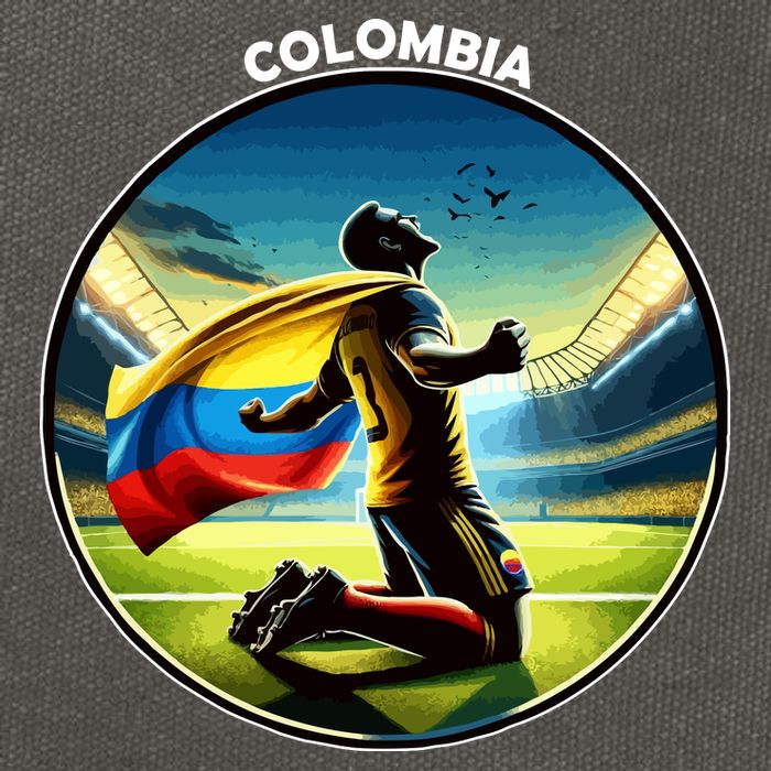 Cool Colombia National Soccer Team With Flag Cotton Canvas Backpack