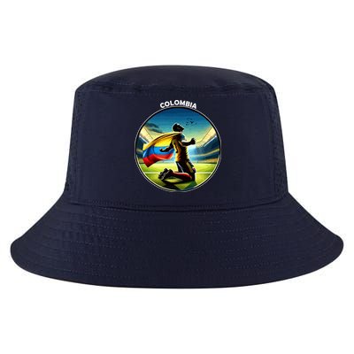 Cool Colombia National Soccer Team With Flag Cool Comfort Performance Bucket Hat