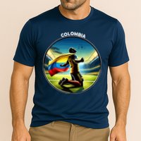 Cool Colombia National Soccer Team With Flag Performance Shirt