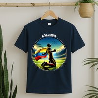 Cool Colombia National Soccer Team With Flag T-Shirt