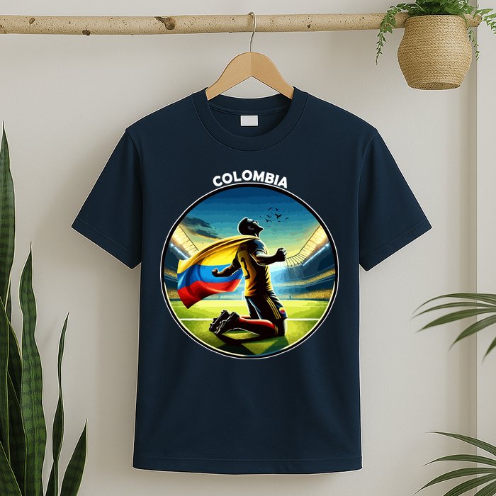 Cool Colombia National Soccer Team With Flag T-Shirt