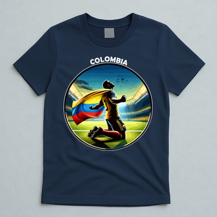 Cool Colombia National Soccer Team With Flag T-Shirt