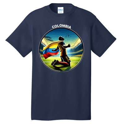 Cool Colombia National Soccer Team With Flag Tall T-Shirt