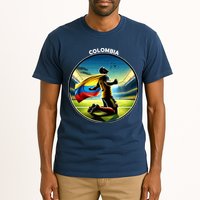 Cool Colombia National Soccer Team With Flag Tall T-Shirt