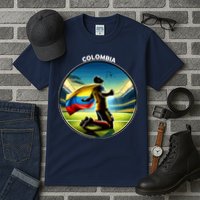 Cool Colombia National Soccer Team With Flag Tall T-Shirt